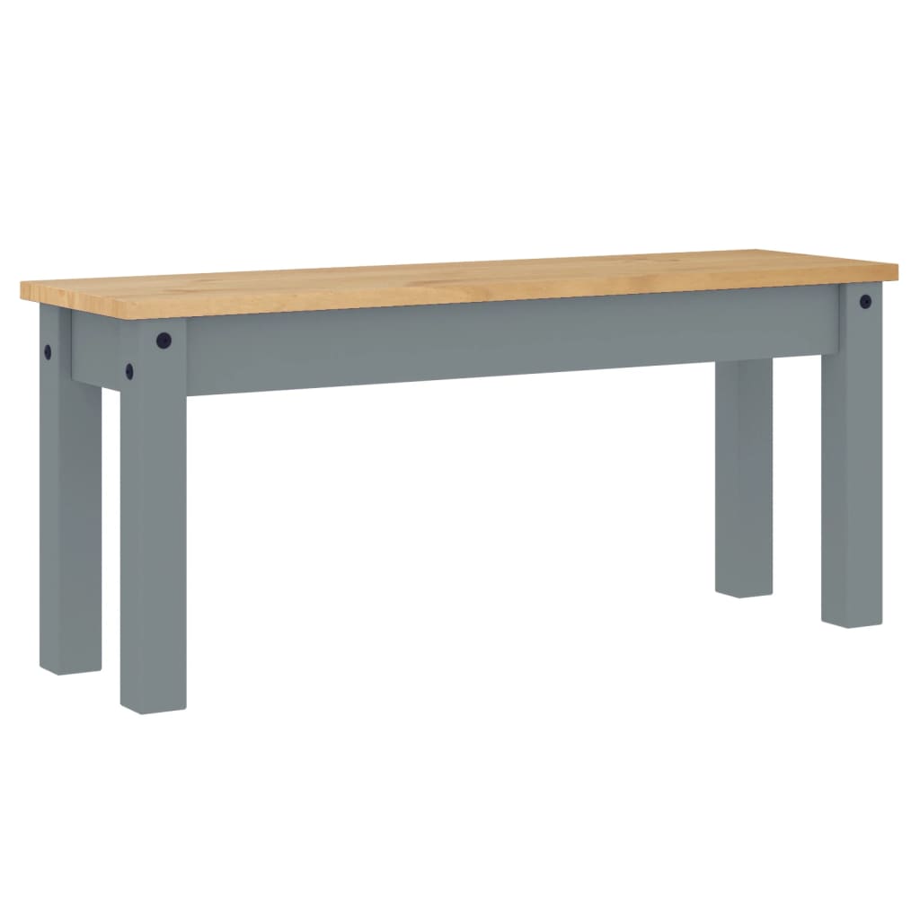 Blagovaonska klupa PANAMA sivi 105x30x45 cm od masivne borovine