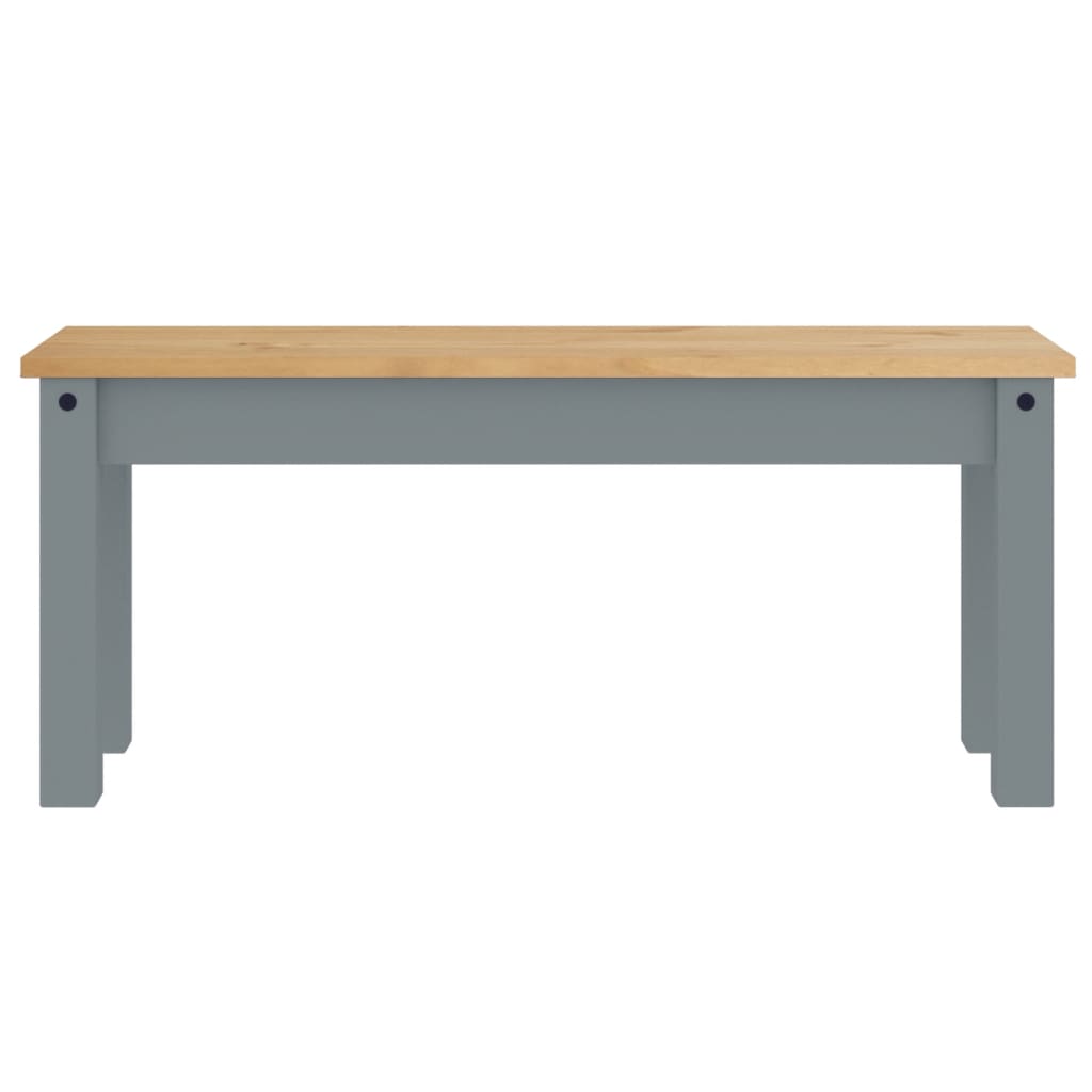 Blagovaonska klupa PANAMA sivi 105x30x45 cm od masivne borovine