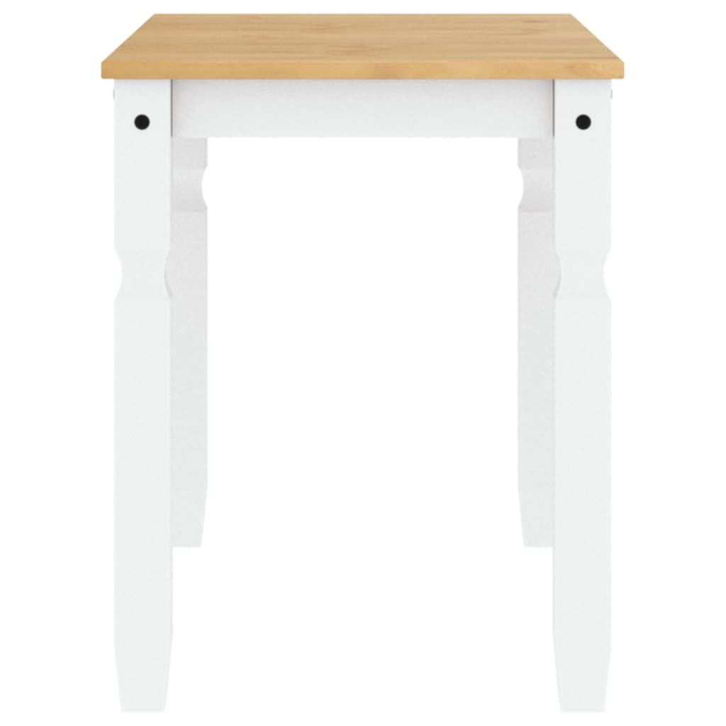 Blagovaonski stol Corona bijeli 112x60x75cm od masivne borovine