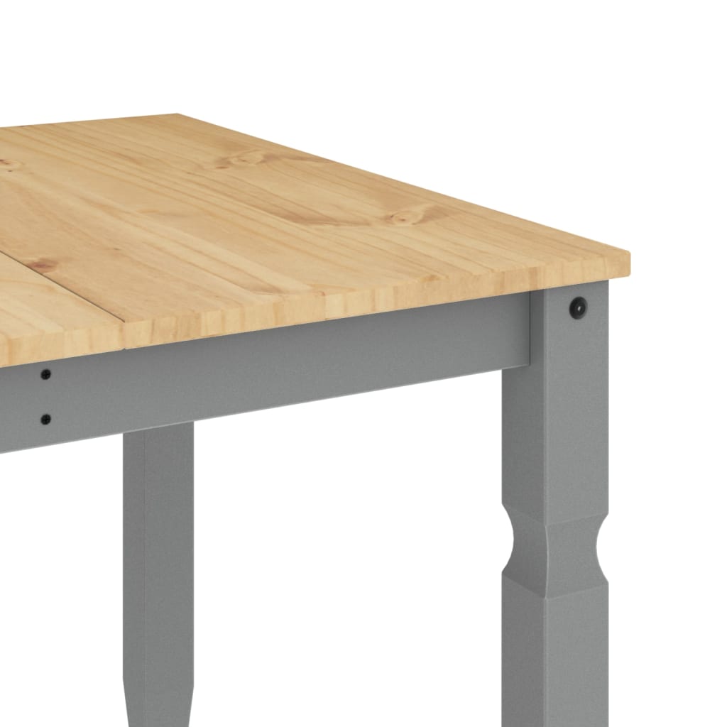 Blagovaonski stol Corona sivi 180x90x75 cm od masivne borovine