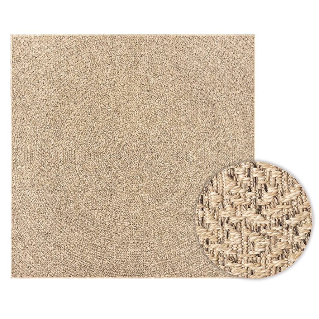Tepih ZIZUR 240 x 240 cm s izgledom jute unutarnji i vanjski