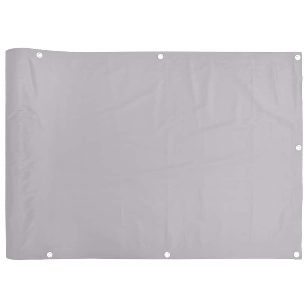 Balkonski zaslon za privatnost sivi 400 x 90 cm PVC