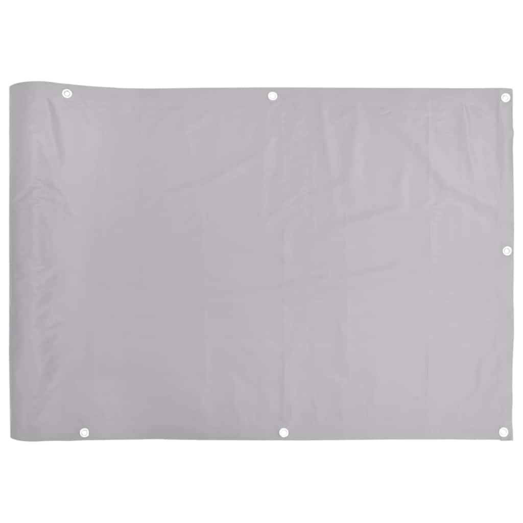 Balkonski zaslon za privatnost sivi 500 x 90 cm PVC