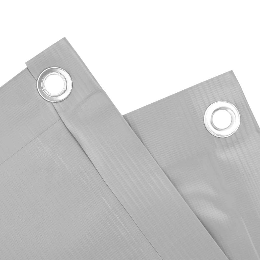 Balkonski zaslon za privatnost sivi 500 x 90 cm PVC