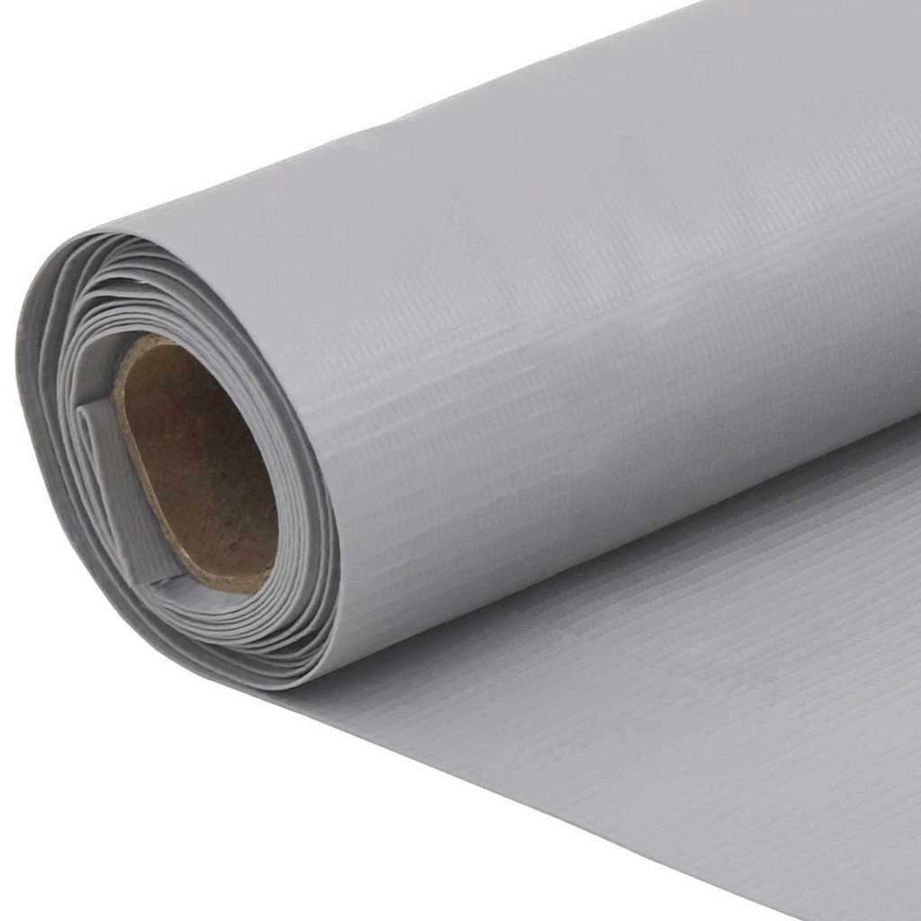 Balkonski zaslon za privatnost sivi 500 x 90 cm PVC