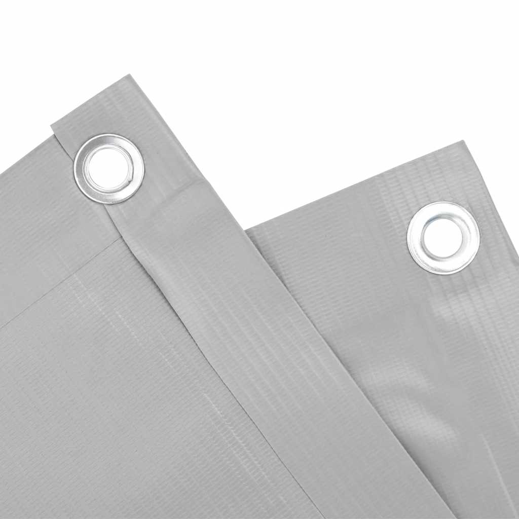 Balkonski zaslon za privatnost sivi 600 x 90 cm PVC