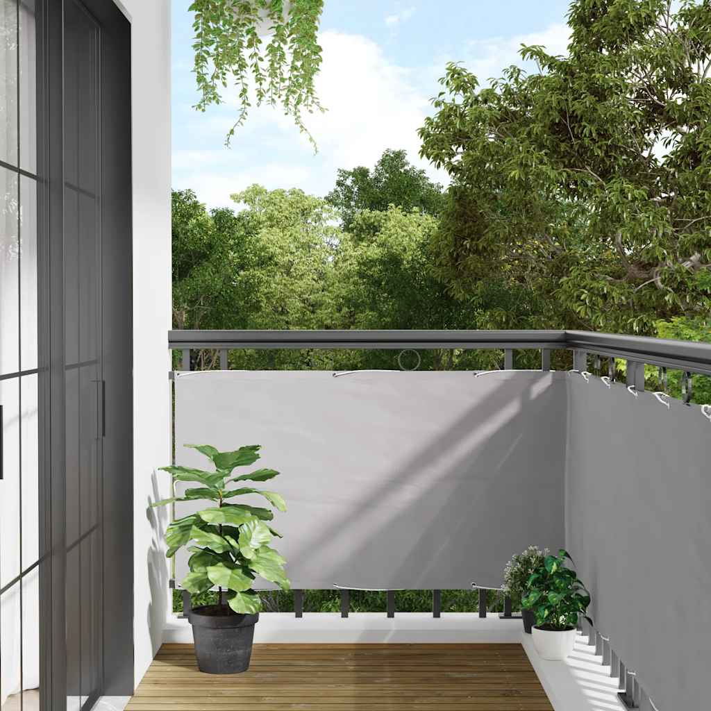Balkonski zaslon za privatnost sivi 400 x 120 cm PVC