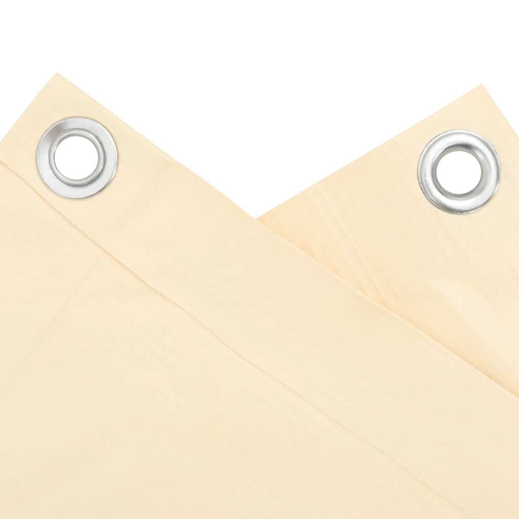 Balkonski zaslon za privatnost krem 500 x 120 cm PVC