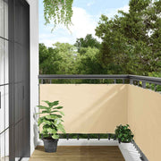 Balkonski zaslon za privatnost krem 800 x 120 cm PVC