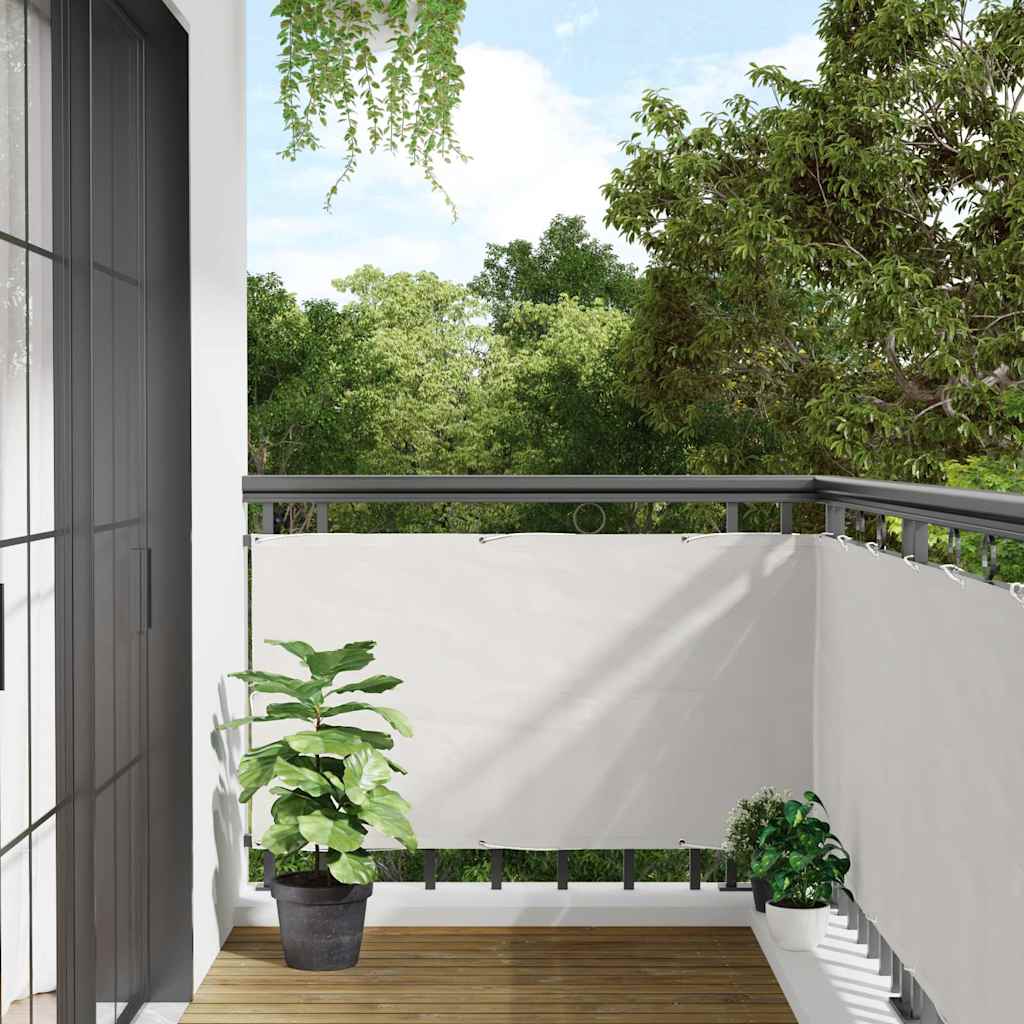Balkonski zaslon za privatnost bijeli 600 x 120 cm PVC