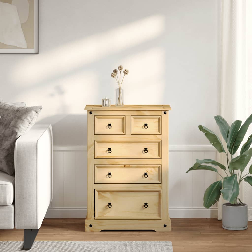 Ladičar Corona 80 x 43 x 114 cm od masivne borovine