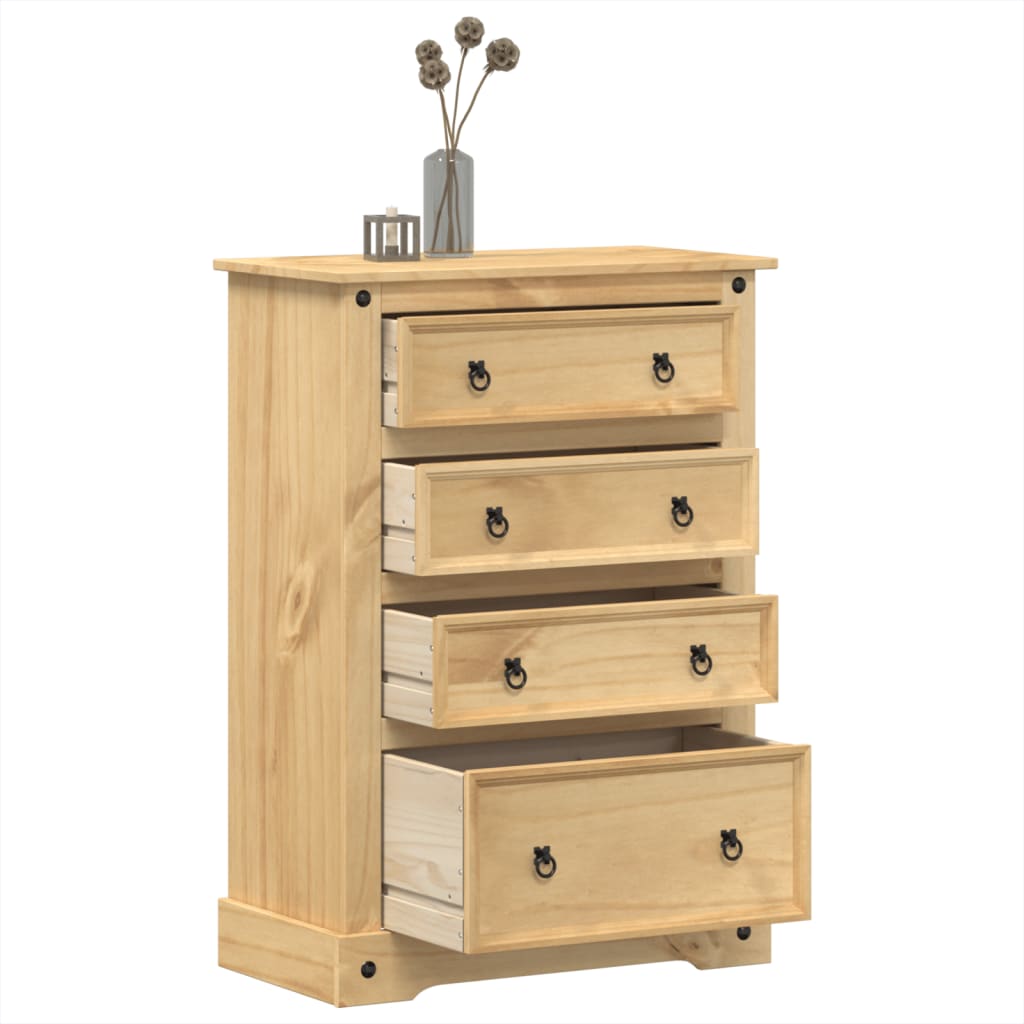Ladičar Corona 80 x 43 x 114 cm od masivne borovine
