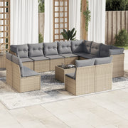 13-dijelni set vrtnih sofa s jastucima poliratan Bež