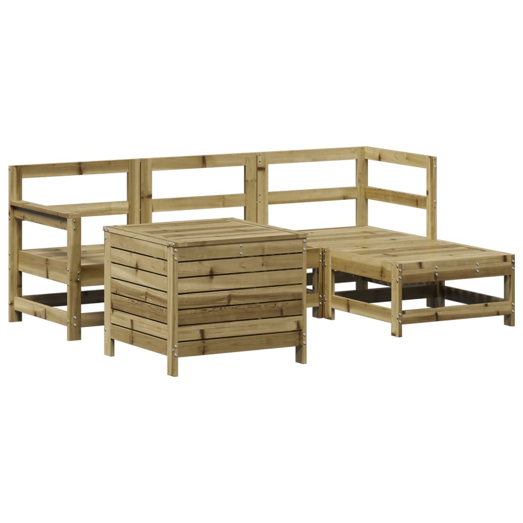 5-dijelni set vrtnih sofa od impregnirane borovine