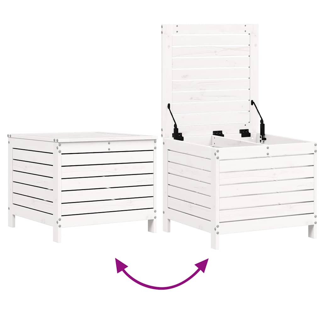 6-dijelni set vrtnih sofa bijeli od masivne borovine