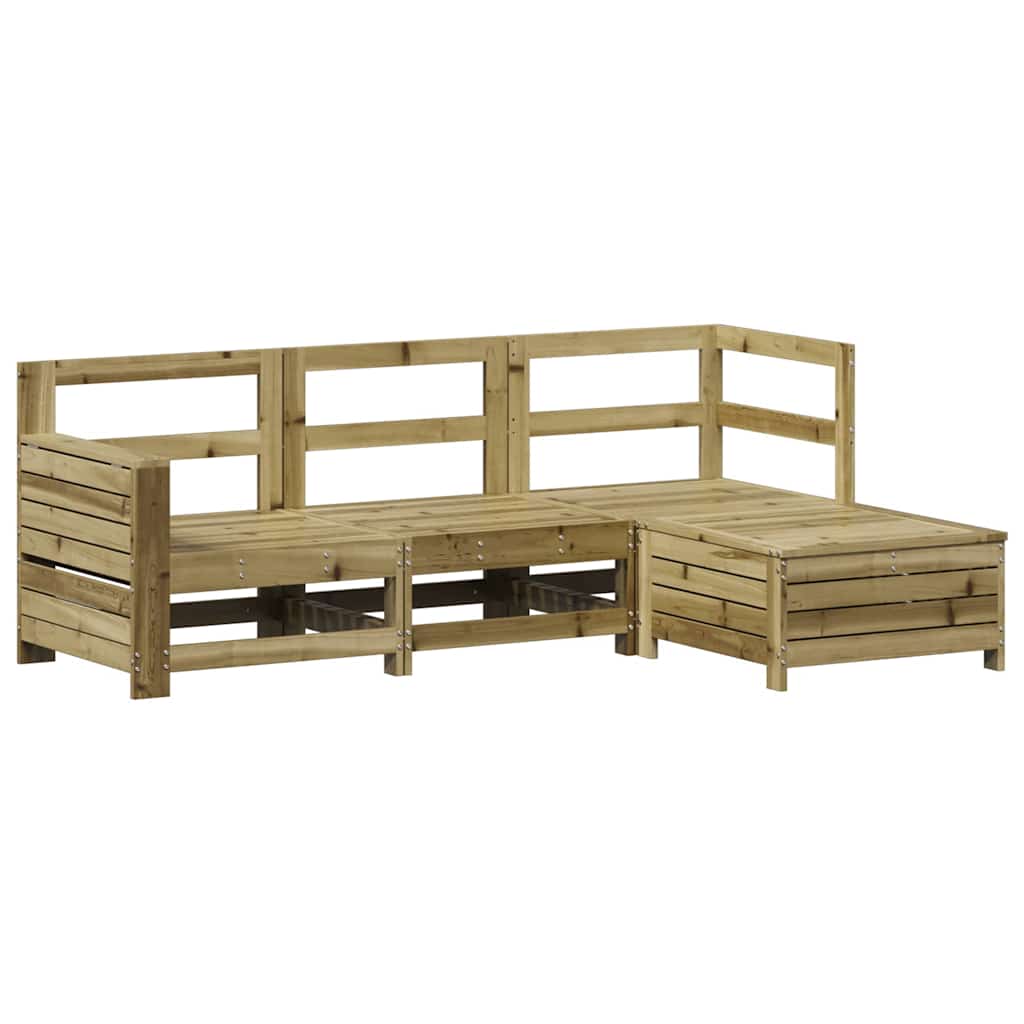 4-dijelni set vrtnih sofa od impregnirane borovine