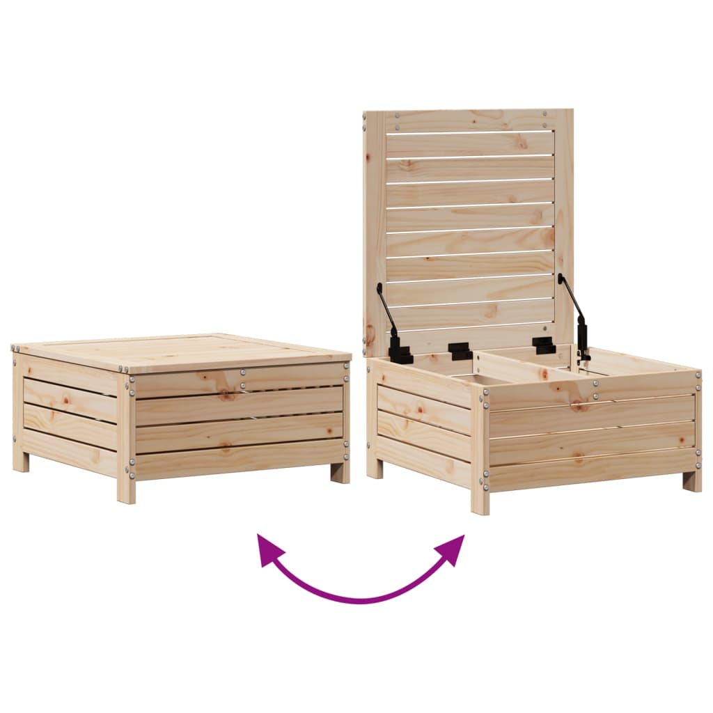 4-dijelna vrtna garnitura od masivne borovine s jastucima