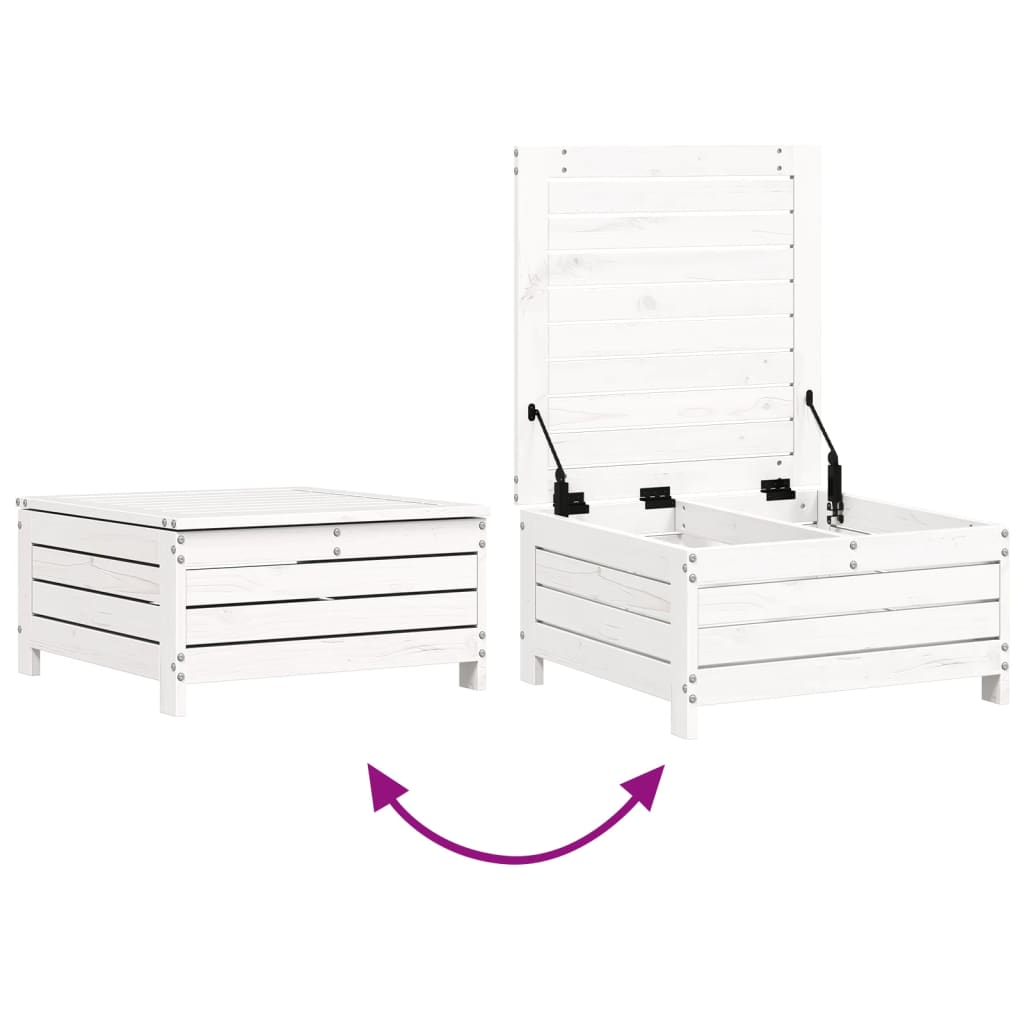 4-dijelni set vrtnih sofa od masivne borovine bijeli