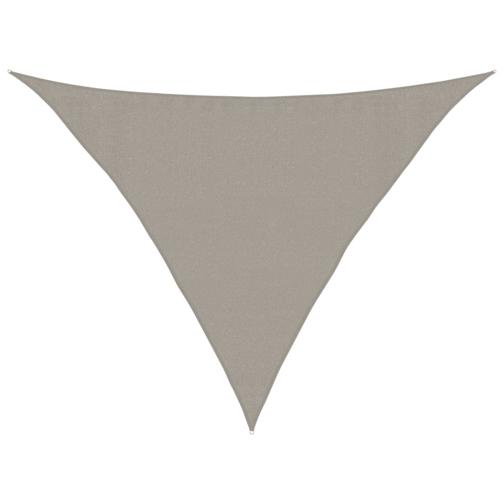 Jedro za zaštitu od sunca 160 g/m² Trokutasto svijetlosivo 3,5x3,5x4,9 m HDPE