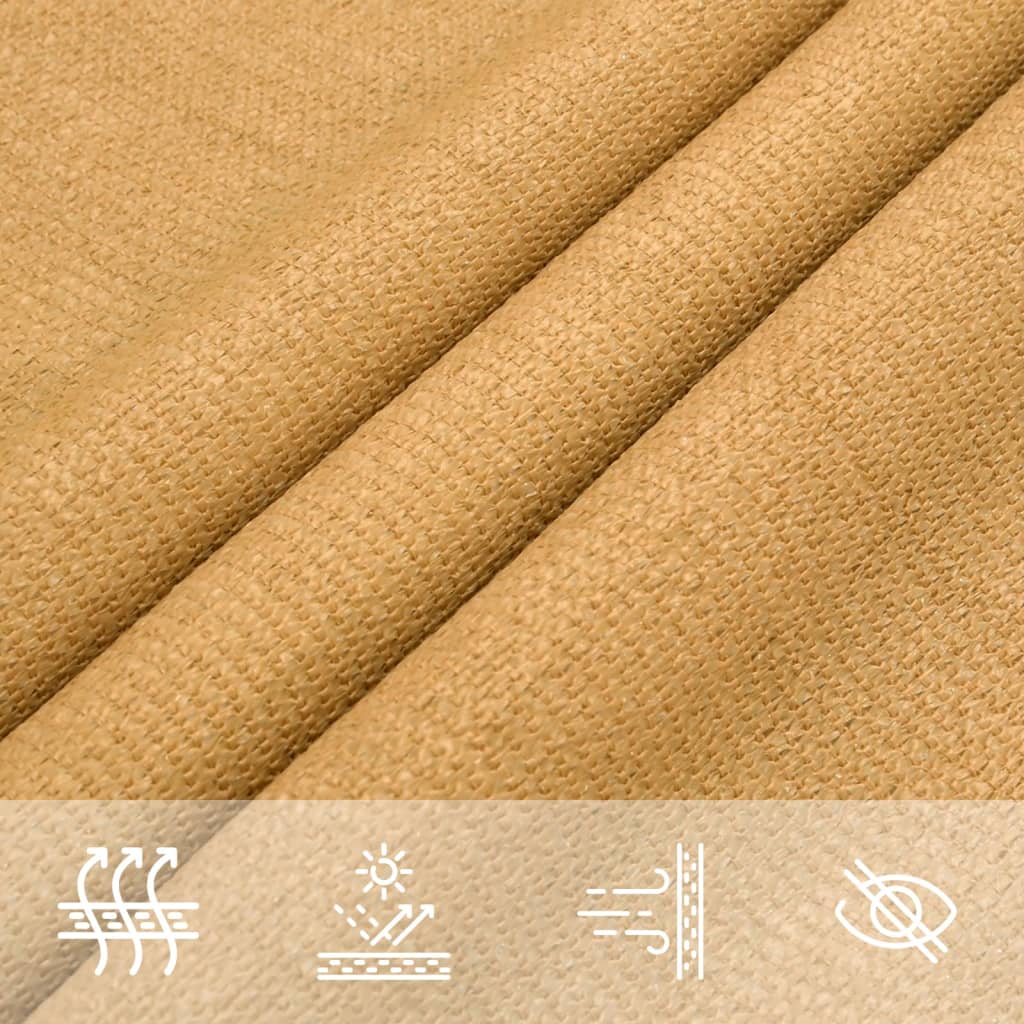Jedro za zaštitu sunca 160 g/m² kvadratno pijeska 3,6x3,6m HDPE