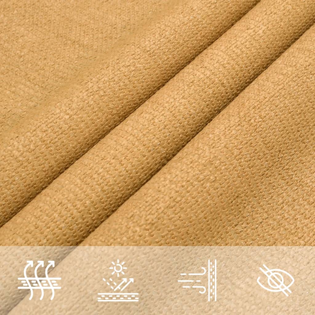 Jedro za zaštitu sunca 160 g/m² pravokutno pijeska 2x3,5m HDPE