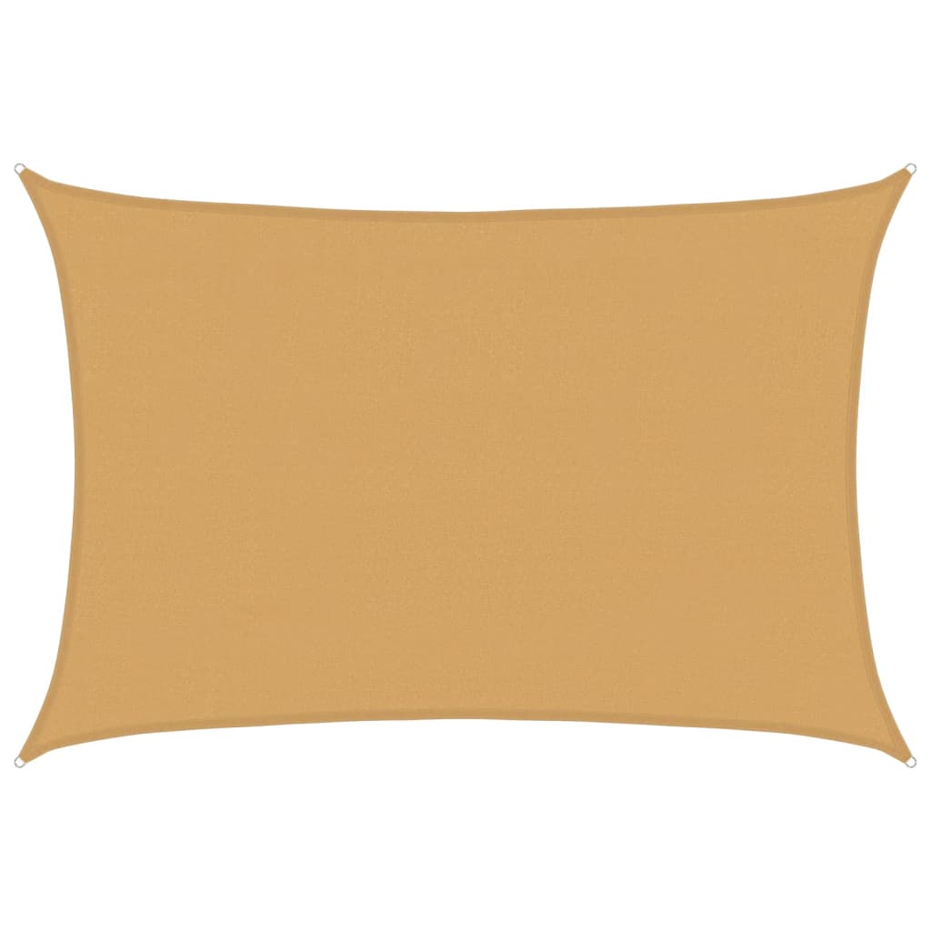 Jedro za zaštitu od sunca 160 g/m² pravokutno pijeska 4x5m HDPE