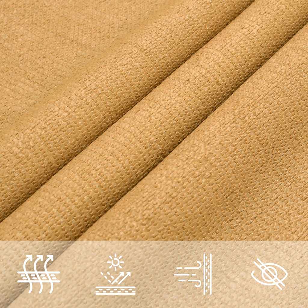Jedro za zaštitu od sunca 160 g/m² Trokutasto pijesak 3,6x3,6x3,6 m HDPE