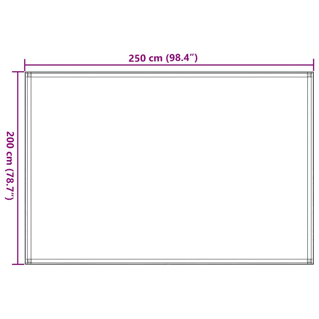 Tepih za šator svjetlozeleni 250 x 200 cm HDPE