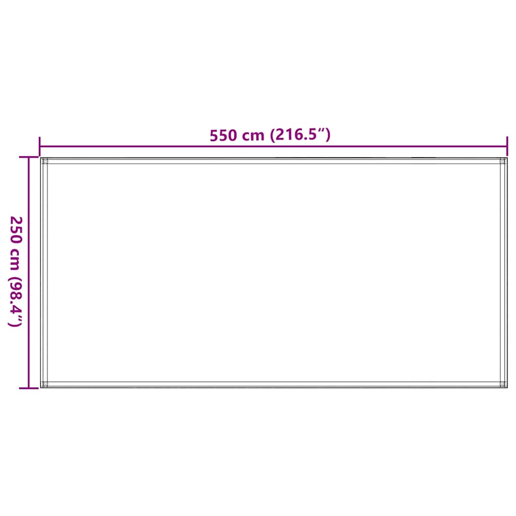 Tepih za šator svijetlozeleni 250 x 550 cm HDPE