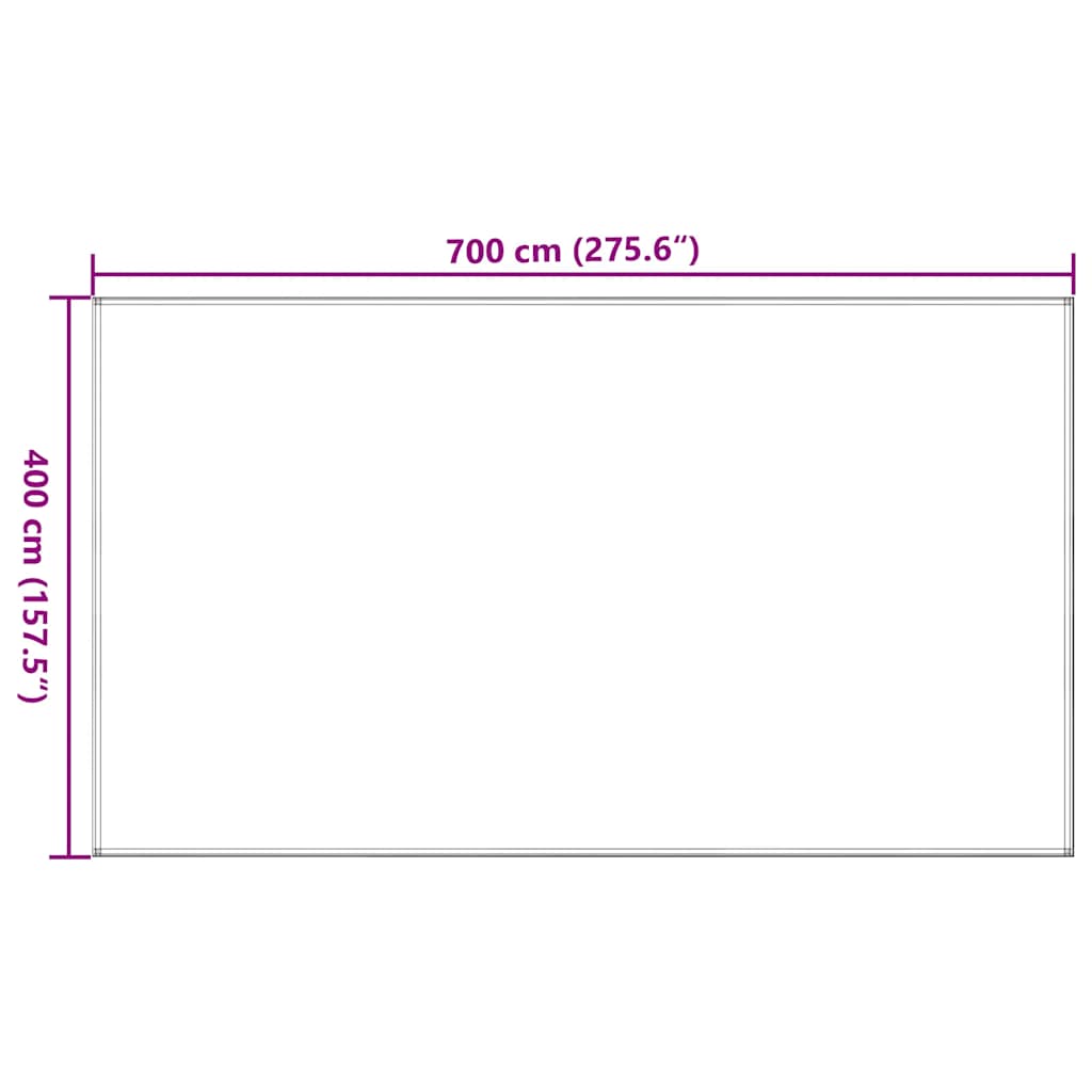Tepih za šator svijetlozeleni 400 x 700 cm HDPE