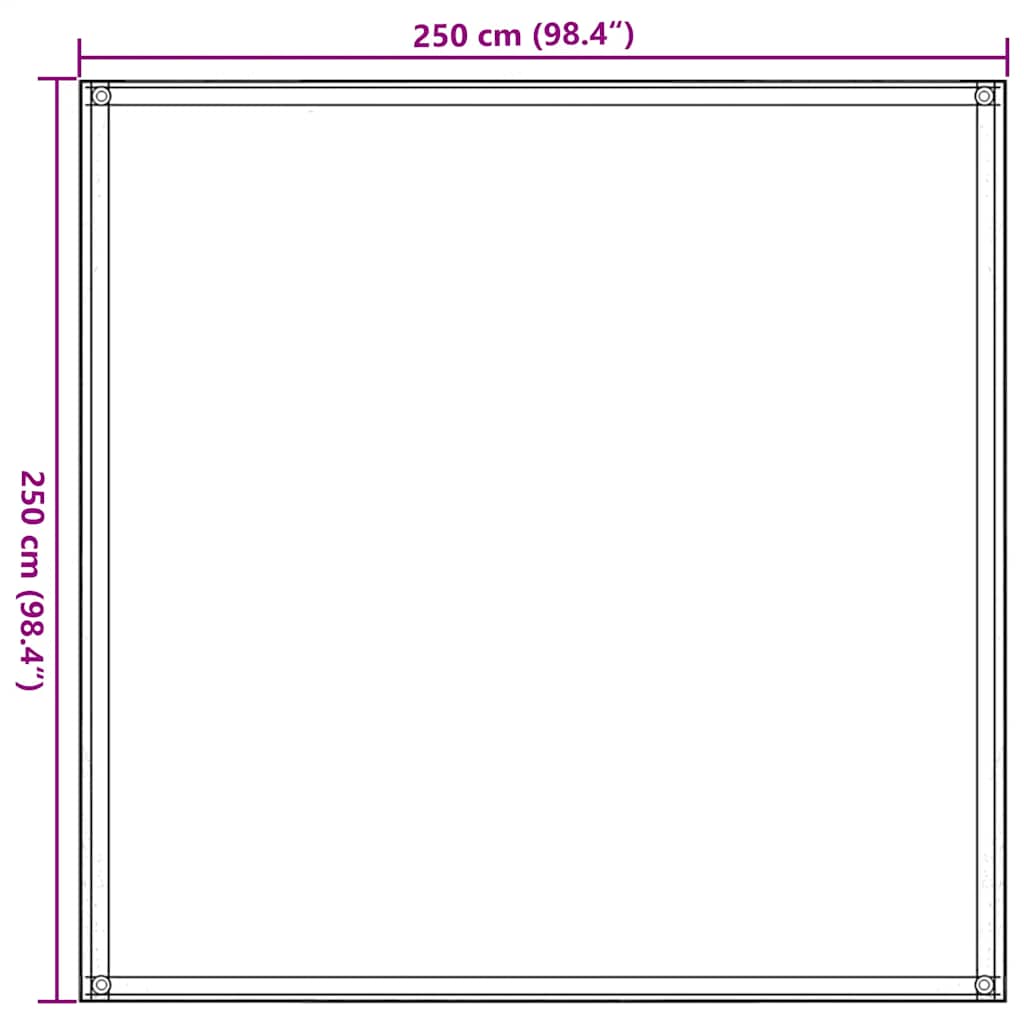 Tepih za šator boja pijeska 250 x 250 cm HDPE