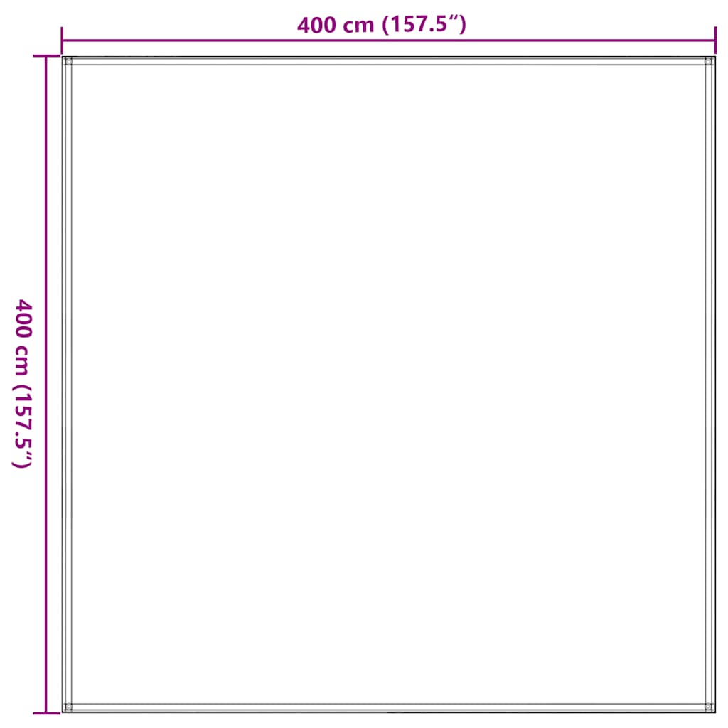 Tepih za šator boja pijeska 400 x 400 cm HDPE