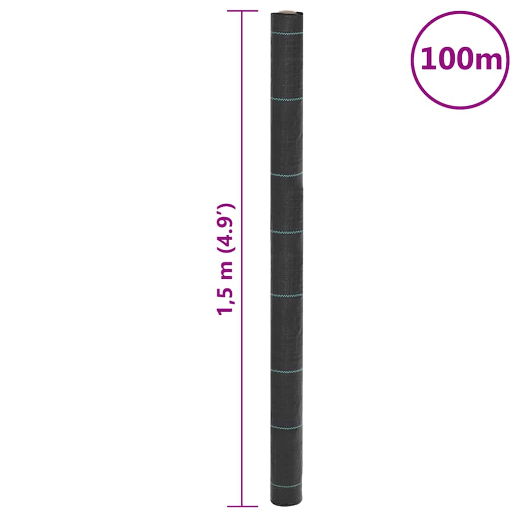 Membrana za korov Crna 1,5 x 100 m PP