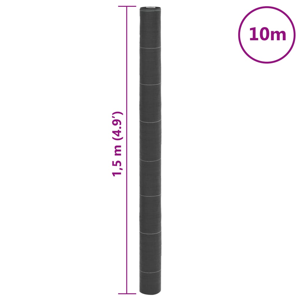 Opna protiv korova crni 1,5 x 10 m PP