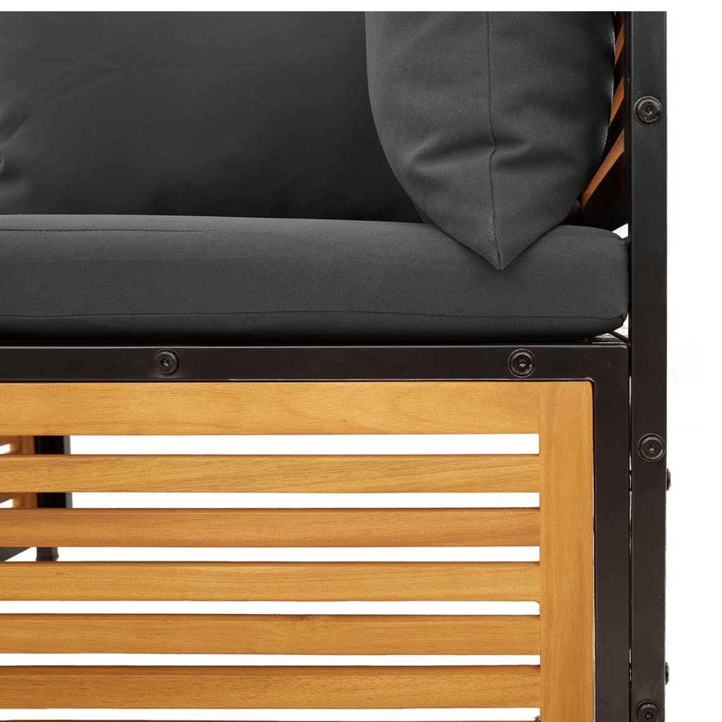 5-dijelna set vrtnih sofa od masivnog drva bagrema s jastucima
