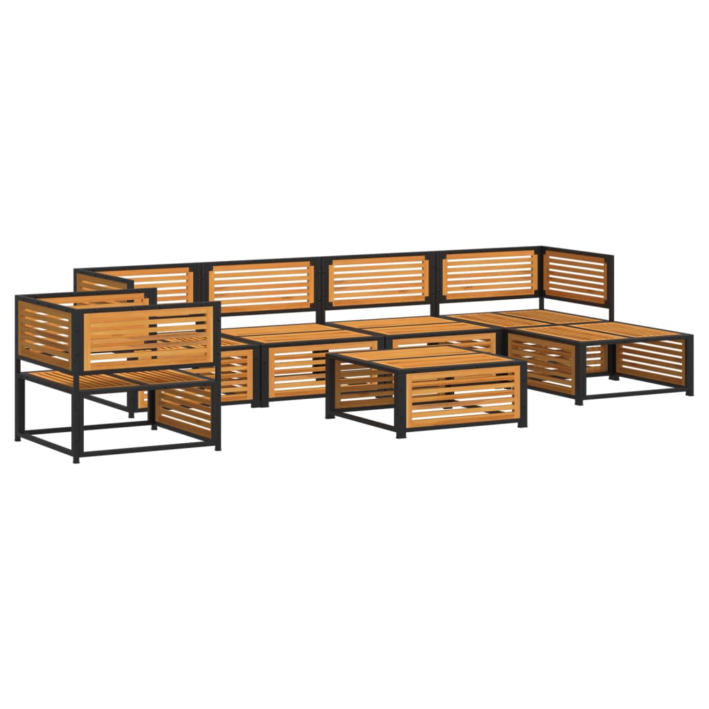 7-dijelni set vrtnih sofa s jastucima masivno bagremovo drvo Smeđa