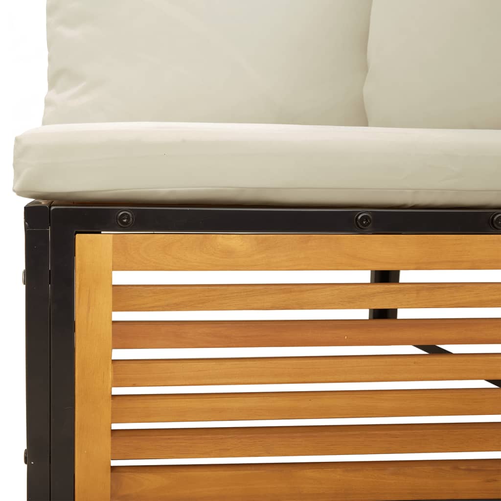 3-dijelna set vrtnih sofa s jastucima masivno bagremovo drvo