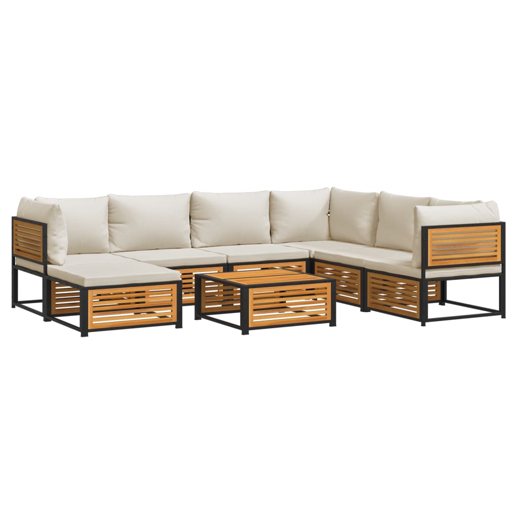 8-dijelna set vrtnih sofa s jastucima masivno bagremovo drvo