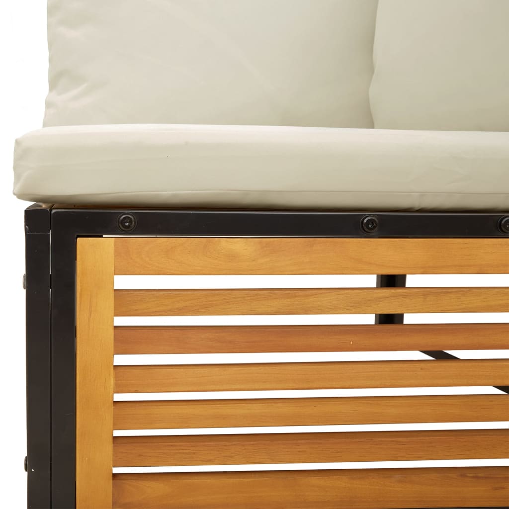 10-dijelna set vrtnih sofa s jastucima masivno bagremovo drvo