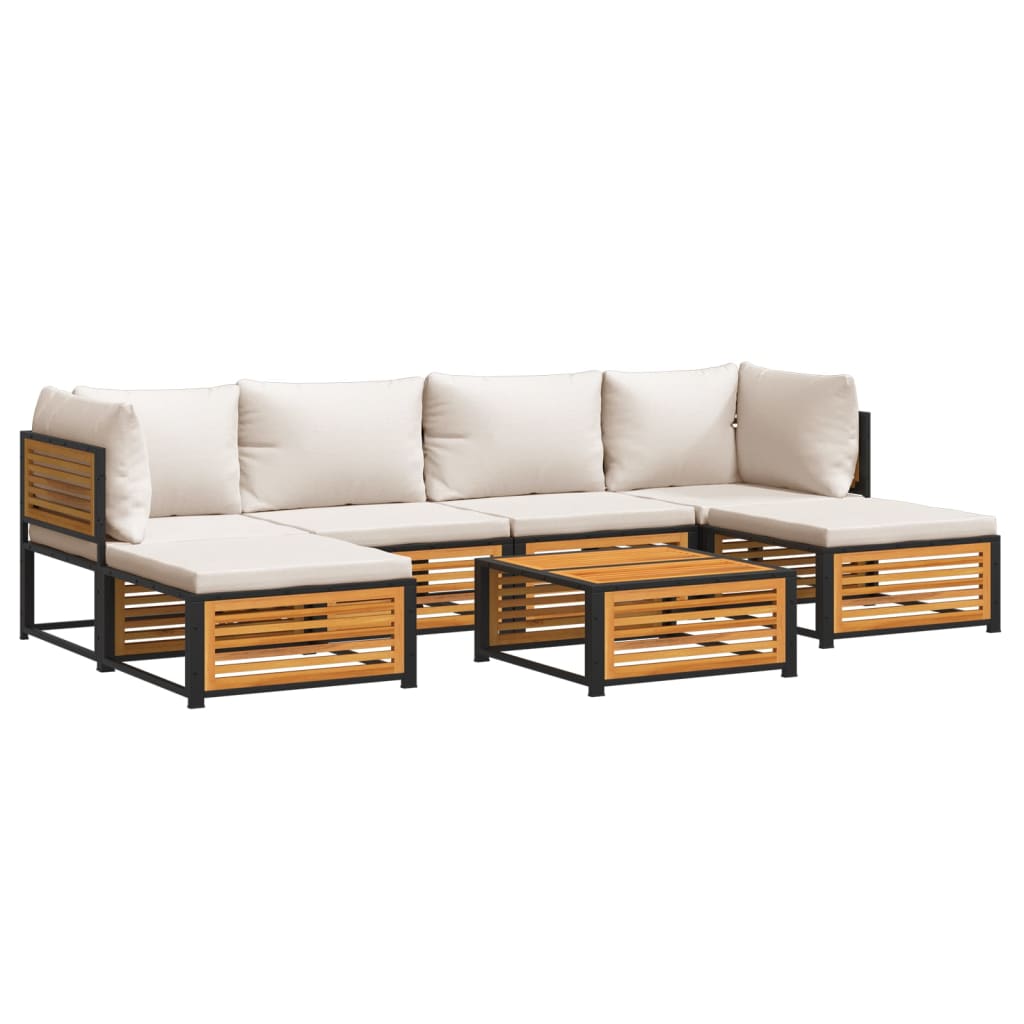 7-dijelni set vrtnih sofa s jastucima masivno bagremovo drvo
