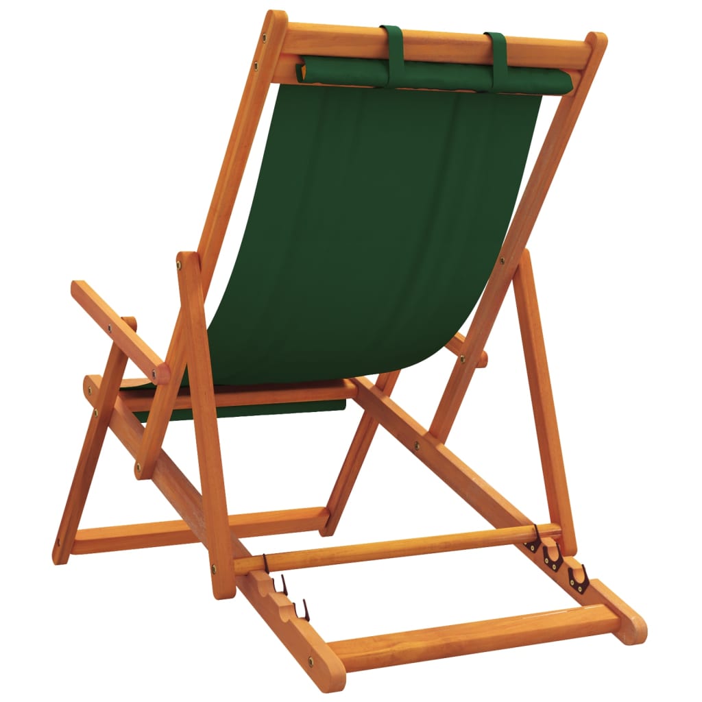 Sklopive stolice za plažu od tkanine 2 kom zelene