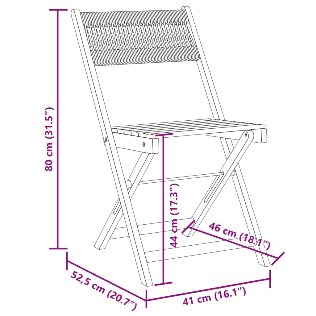 Sklopive vrtne stolice 6 kom sivi od masivnog bagremovog drva