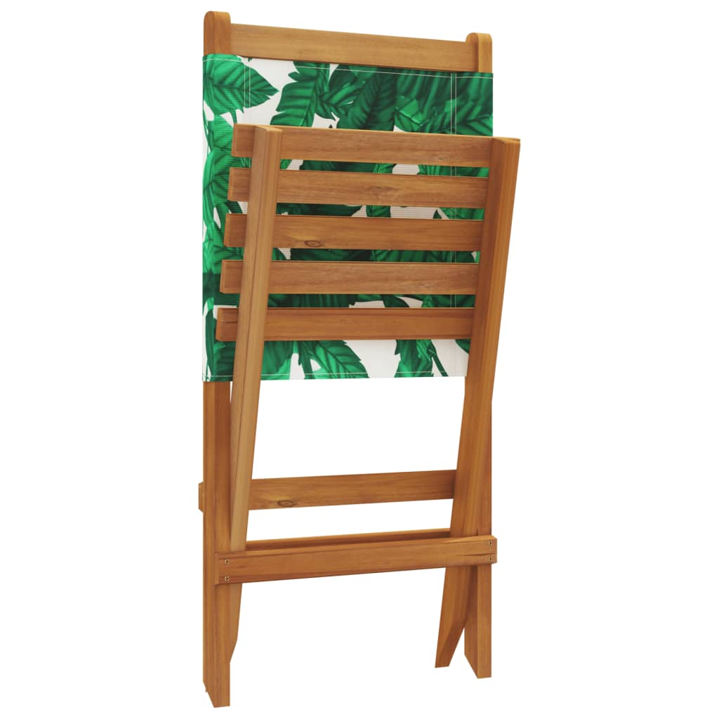 Sklopive vrtne stolice 8 kom zeleni od tkanine i masivnog drva