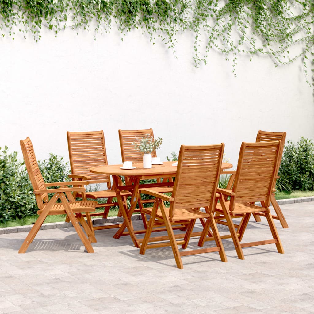 Vrtni naslonjači 6 kom 56 x 72 x 107 cm masivno bagremovo drvo