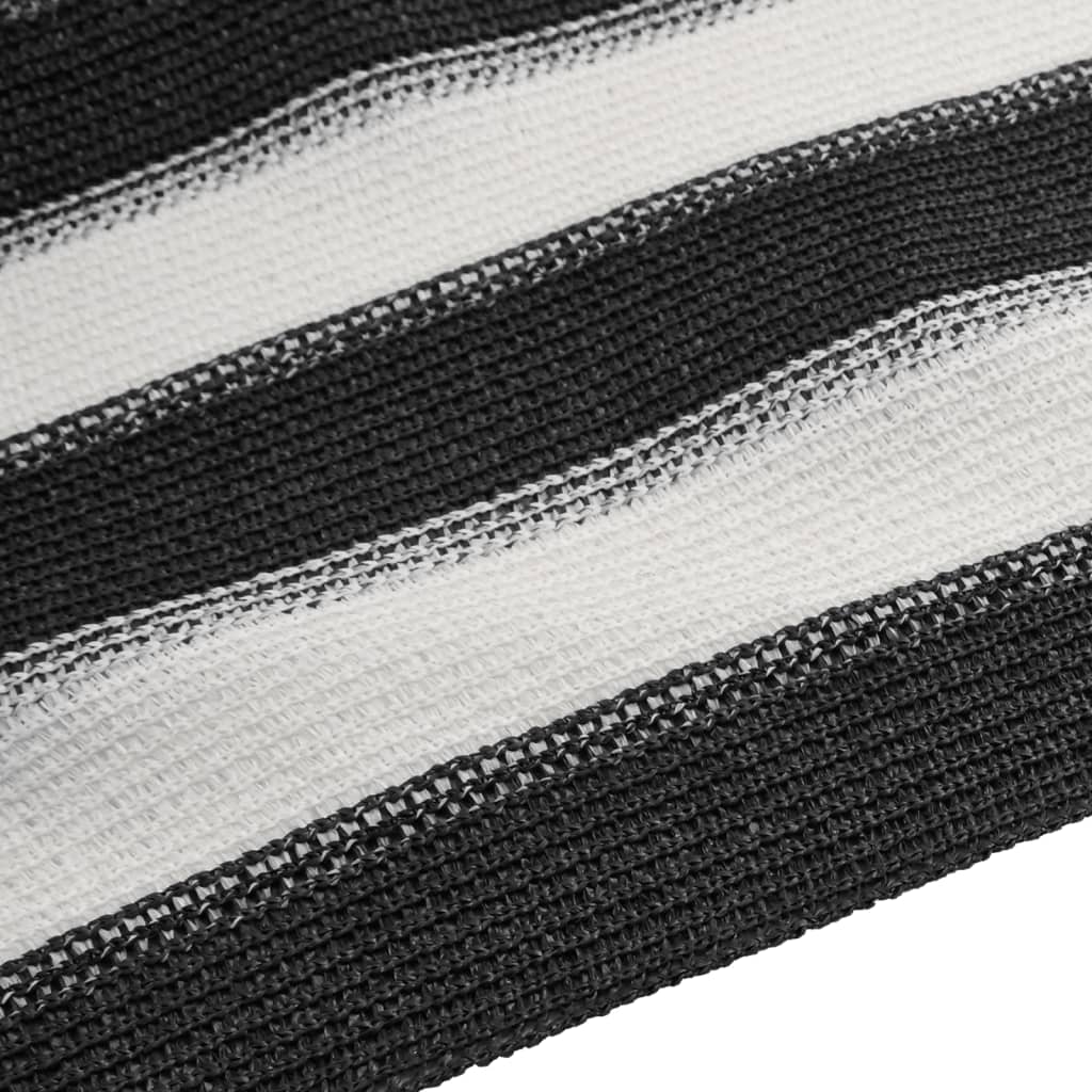 Mreža za privatnost antracit-bijela 1,2 x 25 m HDPE 75 g/m²