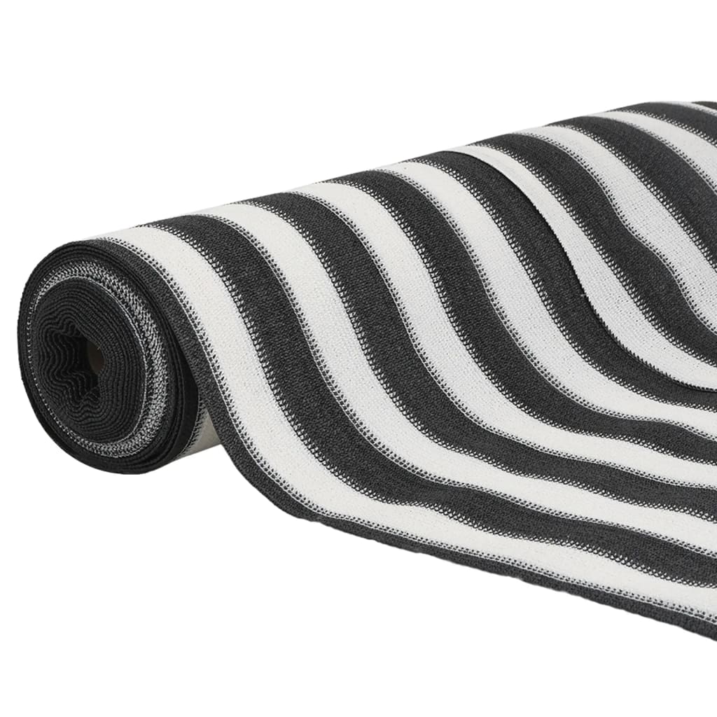 Mreža za privatnost antracit-bijela 1,5 x 10 m HDPE 195 g/m²