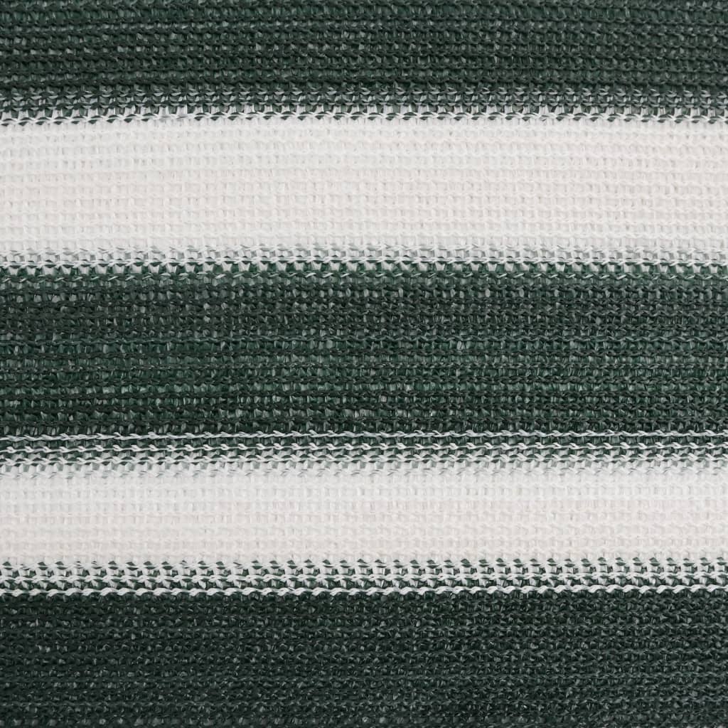 Mreža za privatnost zelena-bijela 2 x 10 m HDPE 150 g/m²