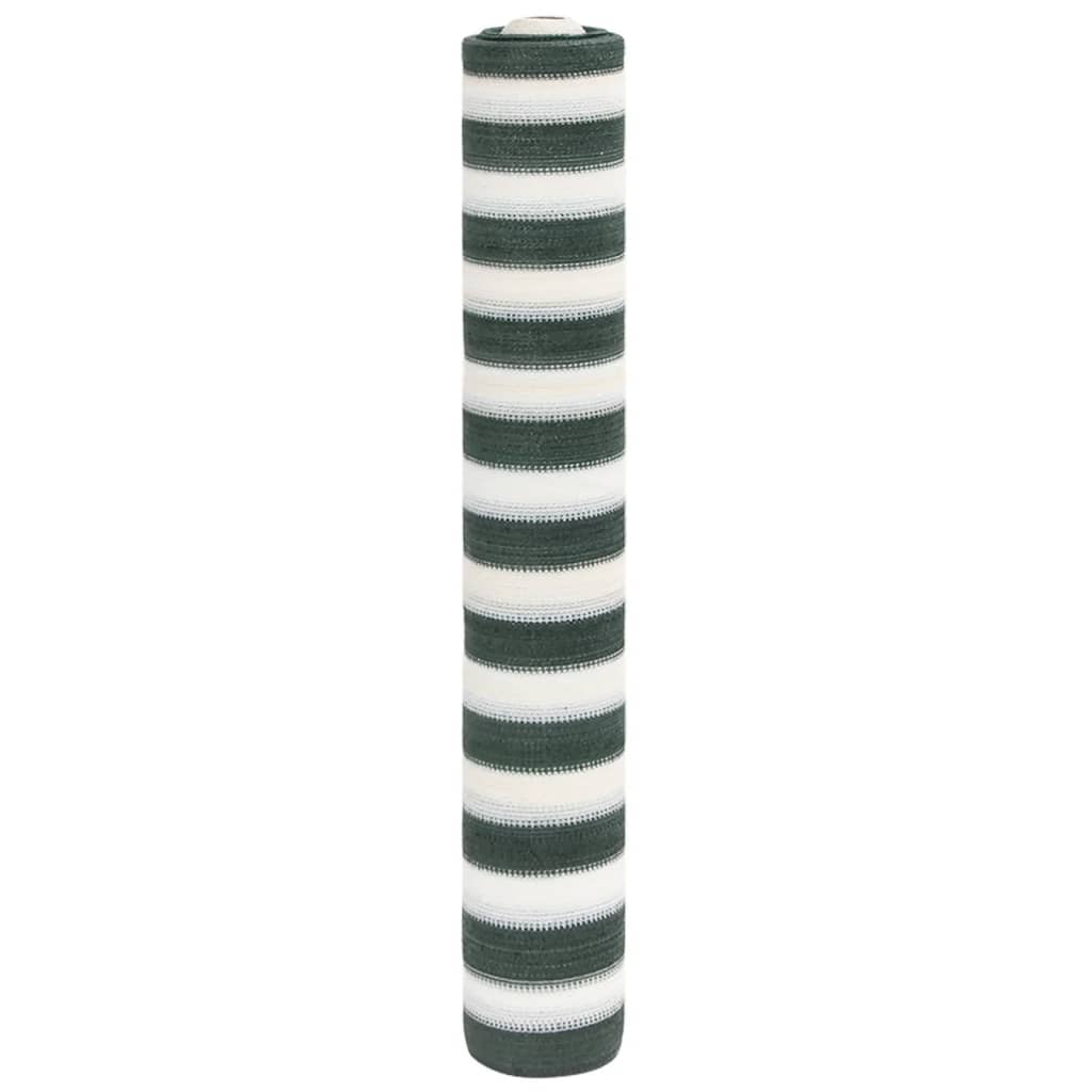 Mreža za privatnost zelena-bijela 1,5 x 10 m HDPE 195 g/m²
