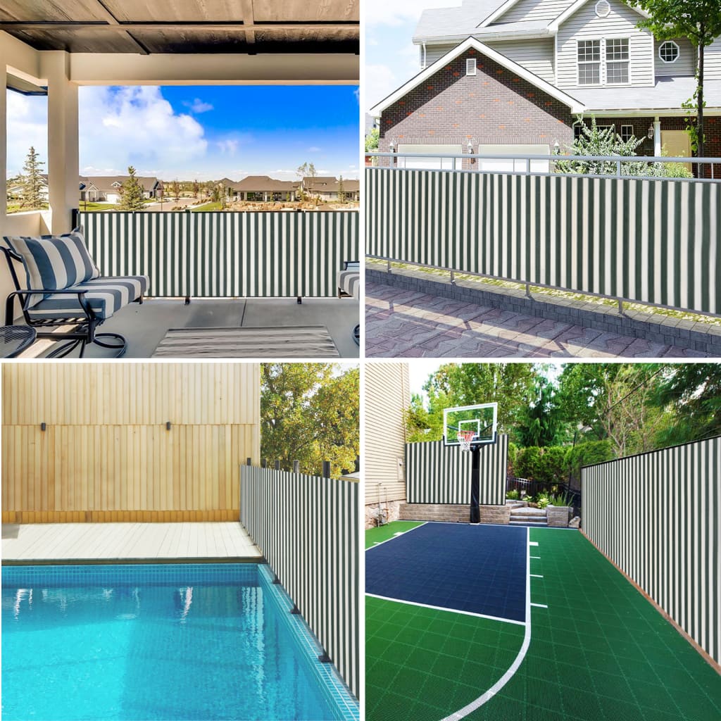 Mreža za privatnost zelena-bijela 1,8 x 10 m HDPE 195 g/m²
