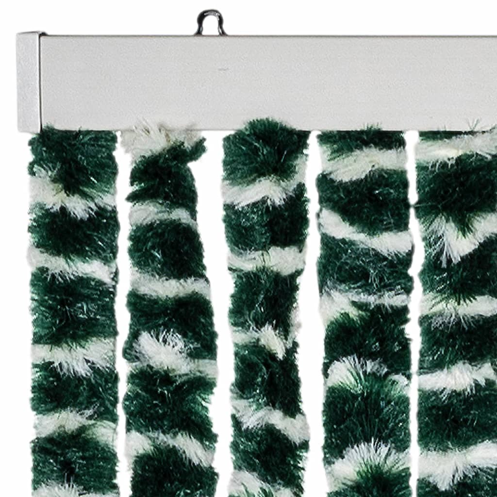 Zastor protiv muha zelena i bijela 118 x 220 cm od šenila